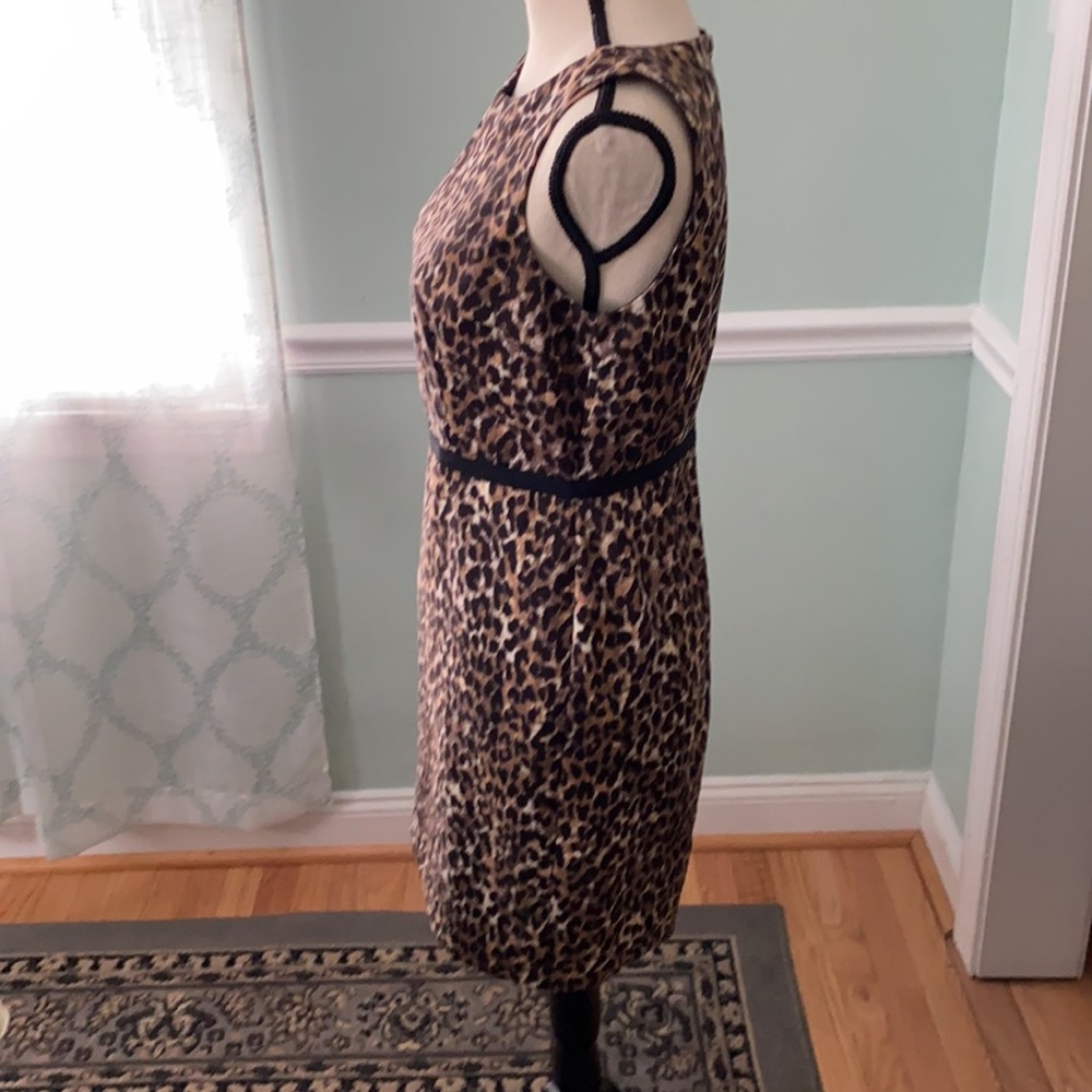 Loft animal print sleeveless dress. Size 4P - Picture 5 of 10